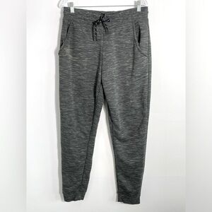 Old River Men's Thick Gray Plush Fleece Jogger Sweatpants Drawstring Medium